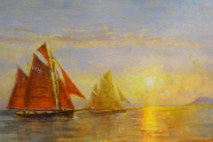 Red Sails Brixham by Peter Archer.