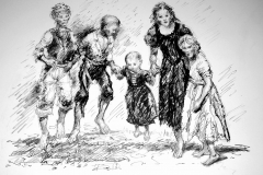 'Workhouse Children' Beggars Hill 'Cowtown'. 1830.