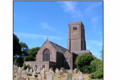 View of graves and church 2017.