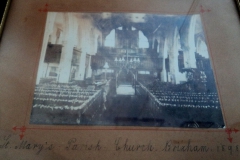 Interior of church early photograph.