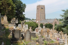 Present day church and church yard view.