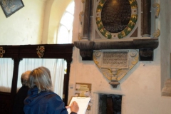 Taking note of interior memorial inscriptions.