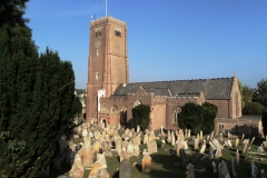 View of present day church and church yard.