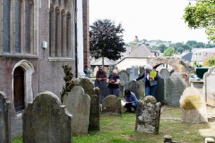 Present day grave yard looking towards St Mary's Square.