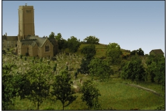 Side view of St Mary's model now in St Mary's Church.