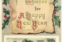 Edwardian New Year Card.