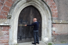 Paul measuring for scale model.