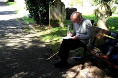 Paul scale drawing the churchyard.